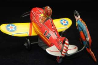   SUPERMAN ROLLOVER PLANE BY MARX VERY RARE SUPER HERO TIN TOY AIRPLANE