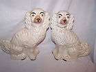 Antique Pair Staffordshire King Charles Spaniels Mid To Late 19th 