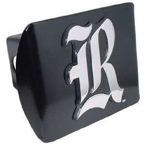 Rice University Owls Black with Chrome Scripted R Emblem NCAA 