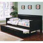 Coaster Company Fountain Louis Philippe Twin Trundle Daybed in Black