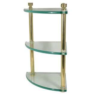 Allied Brass FT 6 Style Triple Corner Glass Shelf   Polished Chrome By 