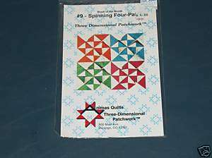 Spinning Four Patch 3 Dimensional Quilt Block Pattern  