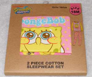 New Girls Spongebob 2 piece Pajamas 18 24 Months 24M  