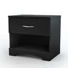South Shore Furniture Step One Collection Night Stand, Pure Black