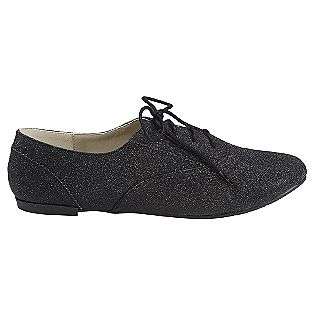 Womens Salya Glitter Oxford  Black Glitter  Qupid Shoes Womens Casual 