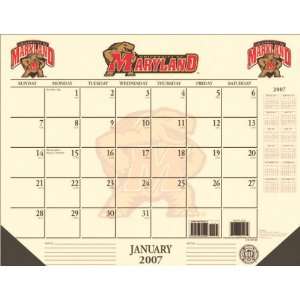  Maryland Terrapins 22x17 Desk Calendar 2007 Sports 