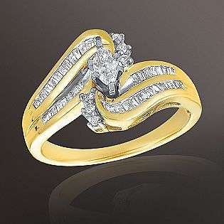 cttw Round Diamond Anniversary Rings in 10k Yellow Gold  Everlasting 