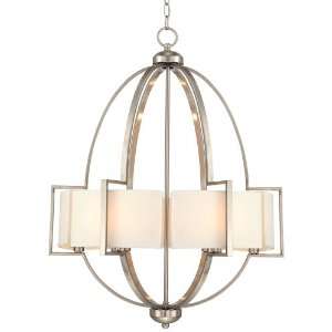  Contempo 24 1/2 High Brushed Nickel Chandelier