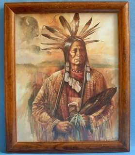 RUANE MANNING LITHO PRINT NATIVE AMERICAN SIOUX CHIEF  