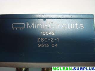 Mini Circuits ZSC 2 1 15542 9513 04 Power Splitter Com.  
