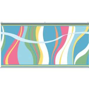  Groovy Wave   Aqua Minute Mural Wall Covering Kitchen 