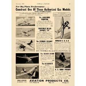   Airplanes Aviation Products Build Kit   Original Print Ad Home
