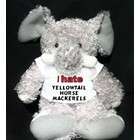   Plush Elephant (Slowpoke) toy with I Hate Yellowtail Horse Mackerels