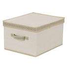 Household Essential 1132 Decorative Trim Storage Box Large Ivory
