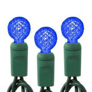 35) Bulbs   LED   Sapphire Blue G12 Christmas Lights   Length 12 ft 