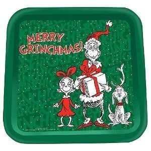Dr. Seuss The Grinch Who Stole Christmas Tin Serving Tray New Gift 