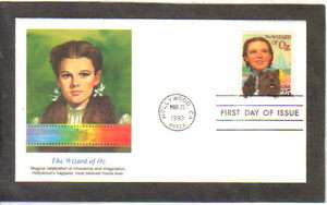   WIZARD OF OZ JUDY GARLAND FIRST DAY STAMP CACHET COVER FDC  