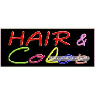 Hair & Color Neon Sign (13H x 32L x 3D)  Grocery 