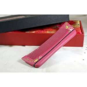  Tans Wood Comb Gift Set Lacquer Red Beauty