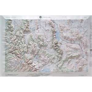  WALKER LAKE REGIONAL Raised Relief Map in the states of 