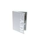 Present Time Typographic Metal Key Box, White with Silver Letters