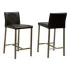 Diamond Sofa Bonded Leather Counter Stool with Brushed Stainless Steel 