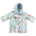 IM Link Pluie Pluie Toddler Girls Blue Floral Lined Raincoat Outerwear 