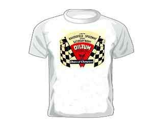 Vintage Race T shirt OILZUM BAKERSFIELD SPEEDWAY  