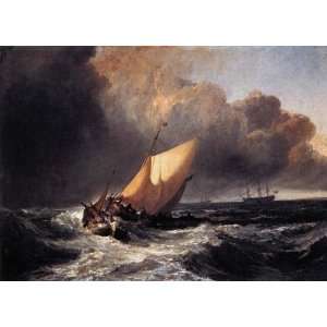  Turner   Dutch Boats in a Gale   Hand Painted   Wall Art 