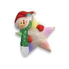   Cotton Star with Snowman and Battery Box; 8 Color Changing LED Lights