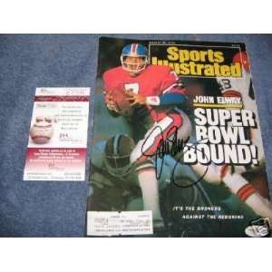  John Elway Bronc Jsa/coa Signed 1988 Sports Illustrated 
