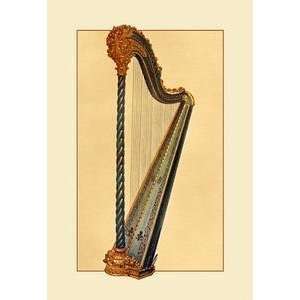  Vintage Art Pedal Harp   11533 5