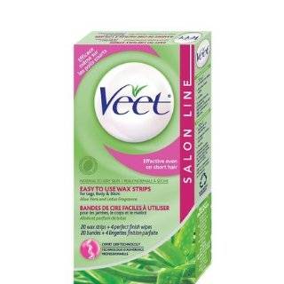  Veet Cold Wax Strips Face, 20 Wax Strips and 4 Wipes 