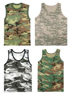 CAMOUFLAGE Military Stylish Casual Tank Tops & Muscle Shirts