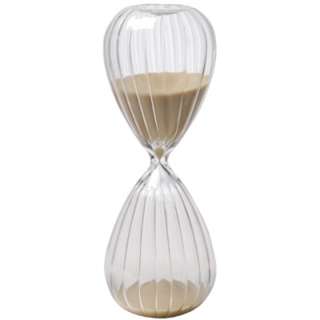 60 Minute Tan Brown Ribbed Sand Glass Hourglass Timer  
