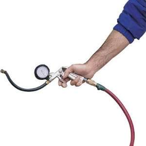   Tire Inflater With Gauge   12in. Hose, 1/4in. Inlet