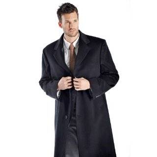  Canali Mens Black Wool Twill Overcoat Top Coat 38R 