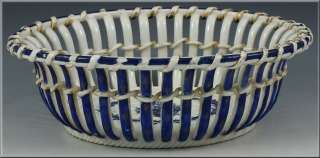 Early Chinese Export Enamel Painted Porcelain Basket  