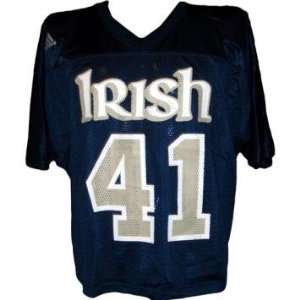 Notre Dame #41 Game Used 2005 07 Navy Lacrosse Jersey w/Navy Collar 