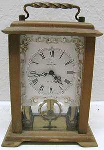 Antique Vintage Hamilton 8 day Carriage Travel Clock 2 jewels Germany 