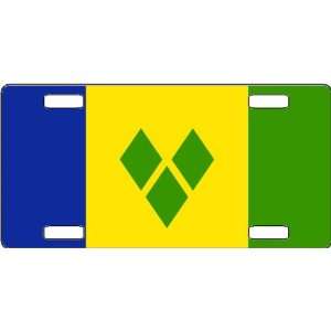  Saint Vincent and the Grenadines Flag Vanity License Plate 