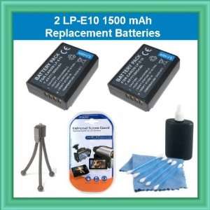 LP E10 1500 mAh Replacement Batteries for EOS 1100D, EOS Rebel T3, EOS 