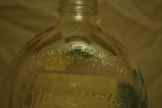 Whiskey Bottle, Old Quaker Straight Rye Whiskey One Pint  