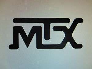 MTX car audio decal sticker  
