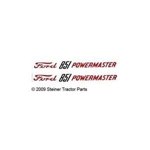  FORD 851 POWERMASTER MYLAR DECAL HOOD PAIR Automotive