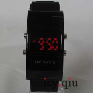 fashion sport LED Digital Watch jelly Gift NEW Black E9  