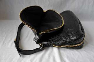 TOM FORD Black*OSTRICH FLAP OVER ZIP BAG*Handbag*1ST CAPSULE 