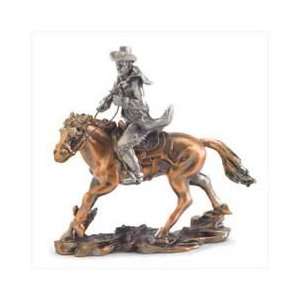  Cowboy On Horse Statuette