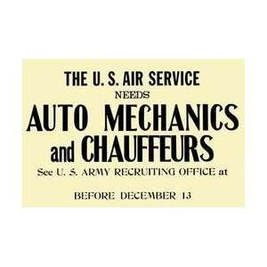  Auto Mechanics and Chauffeurs 28x42 Giclee on Canvas