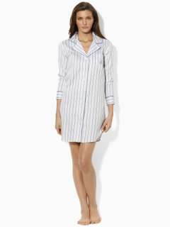 Striped Sateen Sleep Shirt   Lauren Sleepwear & Hosiery   RalphLauren 